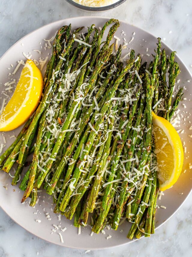 Garlic Parm Air Fryer Asparagus The Girl on Bloor