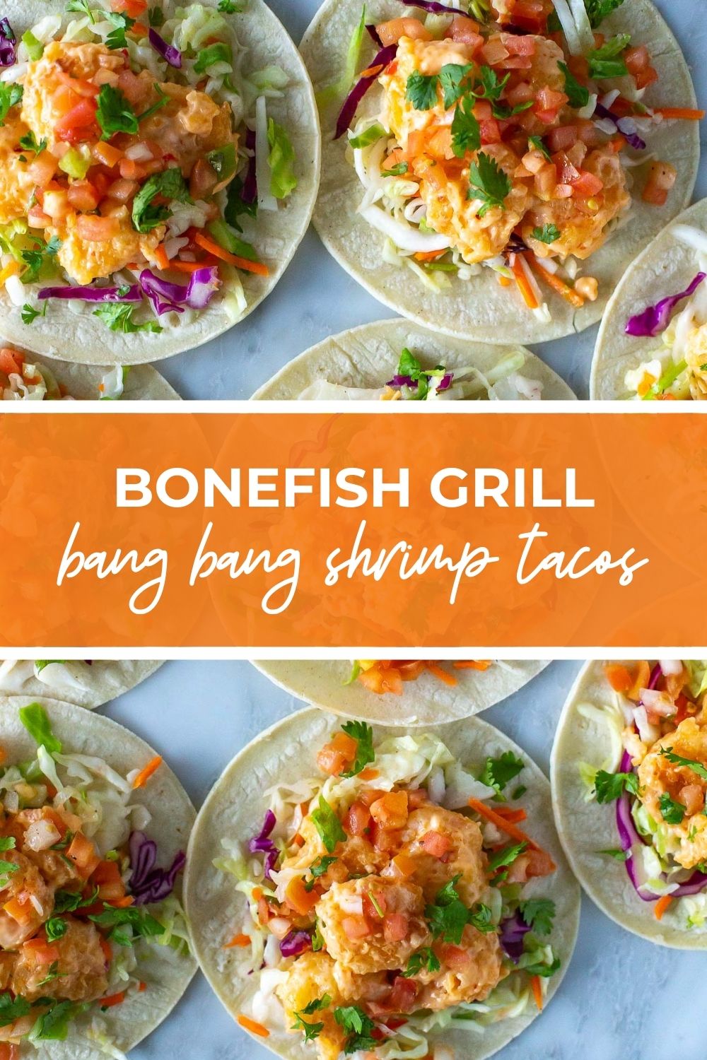 These Bang Bang Shrimp Tacos are a healthier version of the Bonefish Grill favourite – you're gonna have these tacos on repeat, trust me!