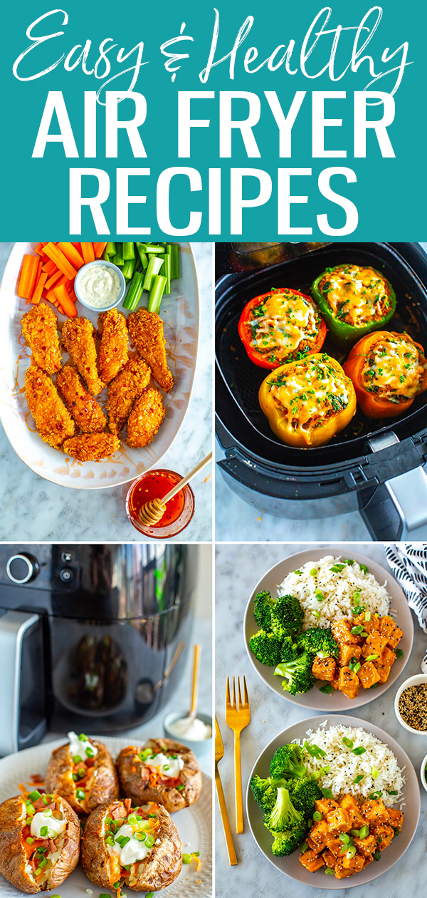 These easy and delicious air fryer recipes are so good—you won't believe they're healthy! Your family will love these tasty mains and sides.  #airfryer #recipes