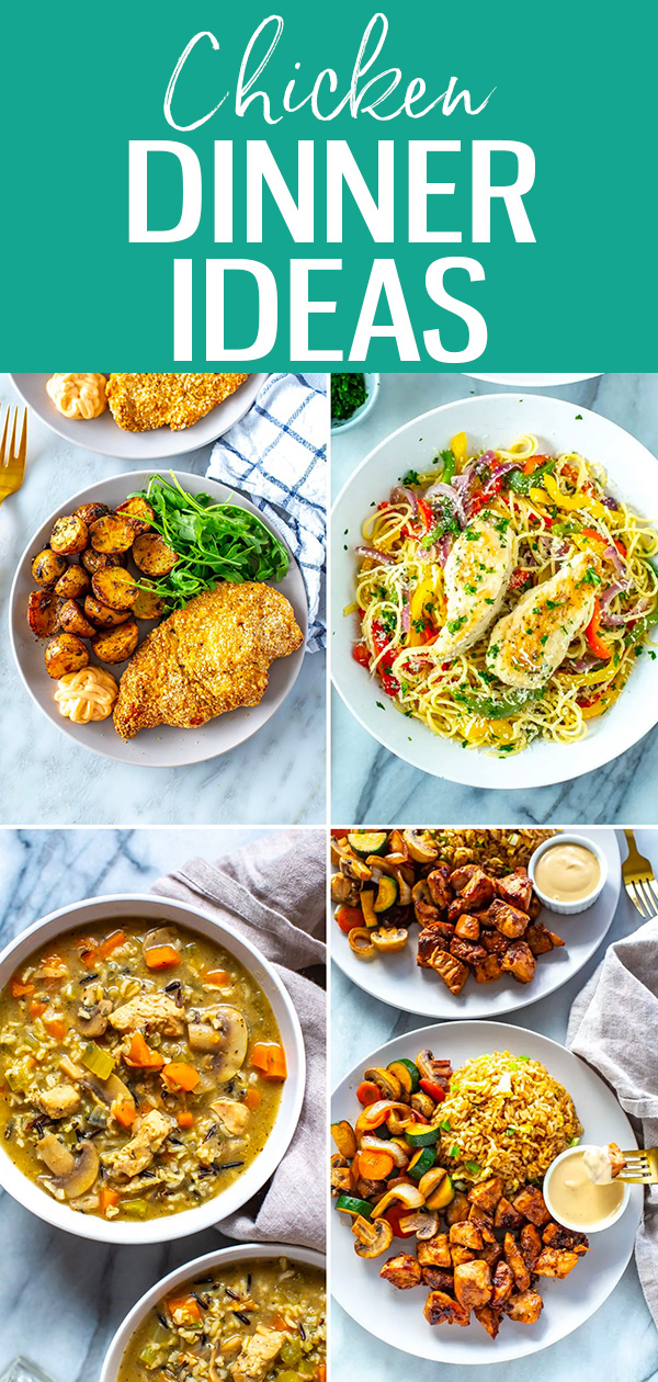 These Healthy & Easy Chicken Dinner Ideas are sure-fire winners! Try everything from quick sheet pan meals to foolproof skillet recipes. #chicken #dinnerideas
