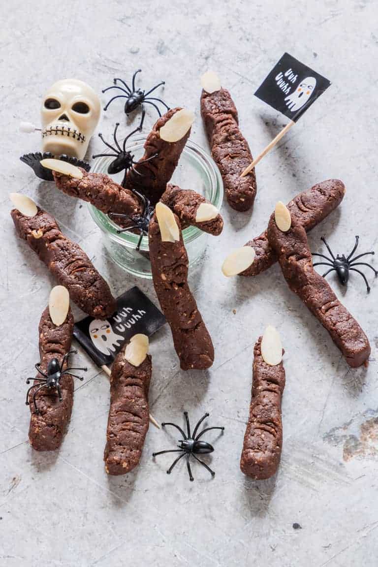 Snacks in the shape of zombie fingers