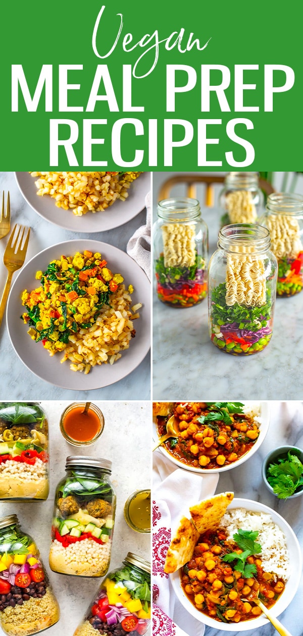 Here are the Best Vegan Meal Prep Recipes! You'll love making these easy and delicious breakfasts, lunches and dinner recipes. #vegan #mealprep