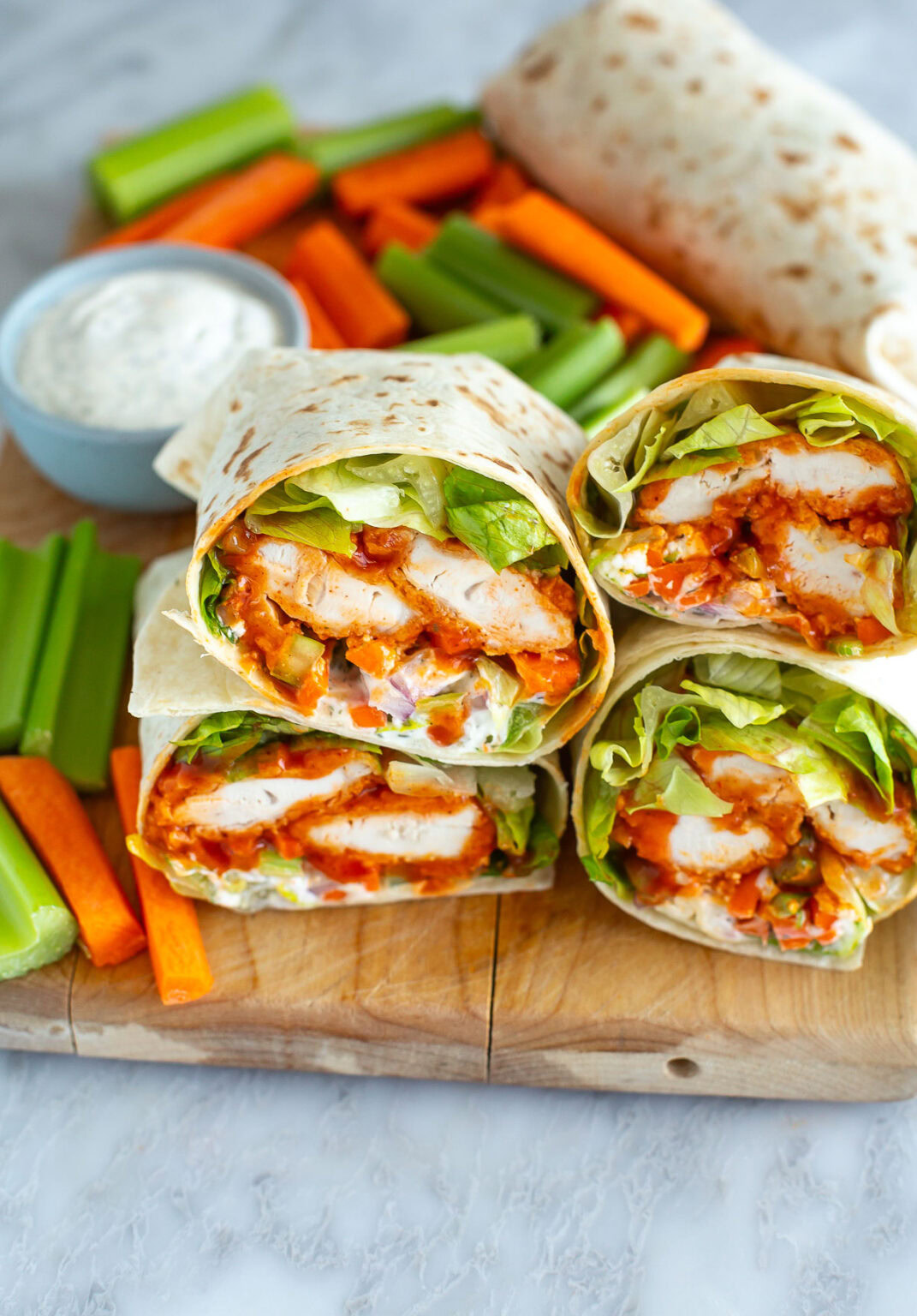 The BEST Crunchy Buffalo Chicken Wraps - The Girl on Bloor