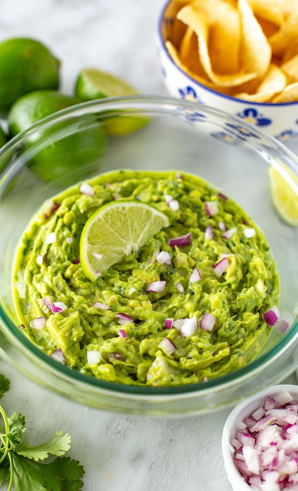overhead shot of 4-ingredient guacamole 1