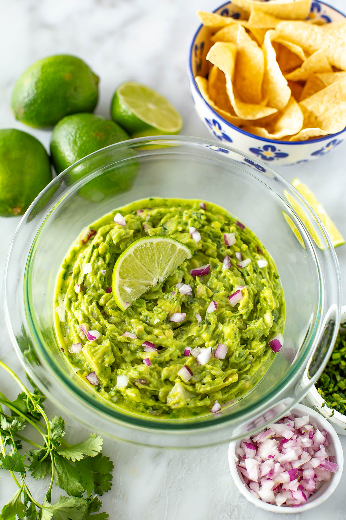 overhead shot of 4-ingredient guacamole 2