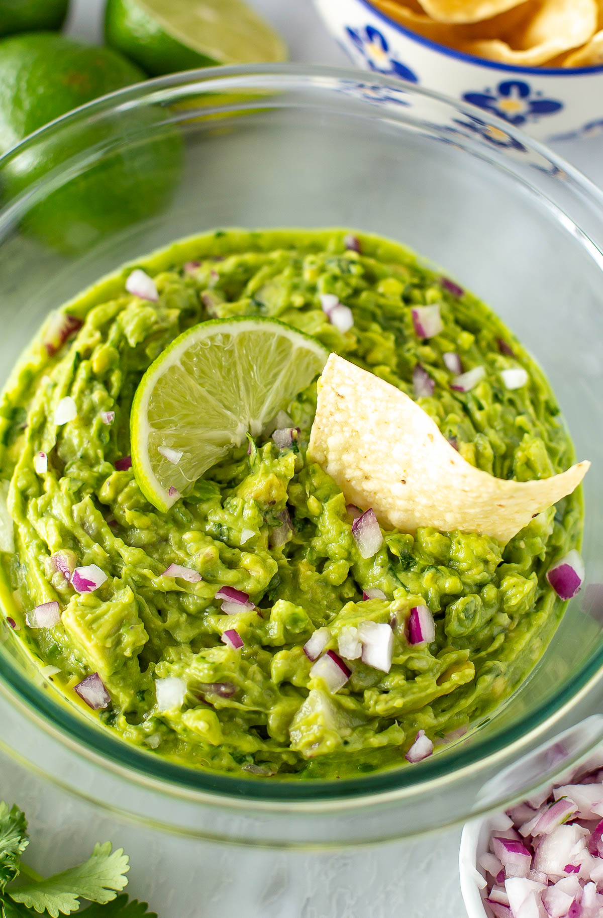 overhead shot of 4-ingredient guacamole 3