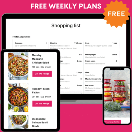 FREE WEEKLY meal planS