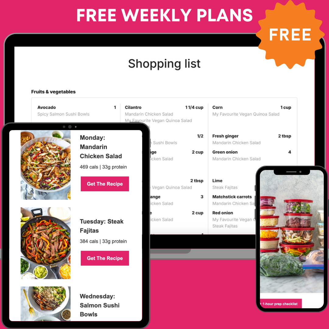 FREE WEEKLY meal planS