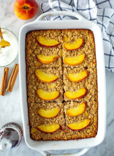 Peach baked oatmeal