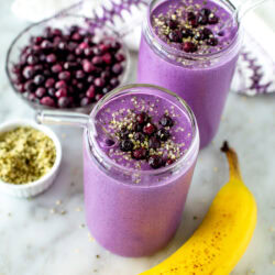 Blueberry banana smoothie hero