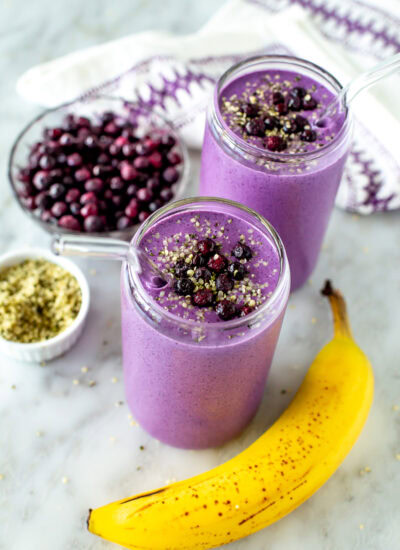 Blueberry banana smoothie hero