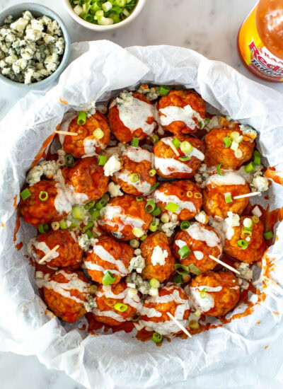 Buffalo chicken meatballs
