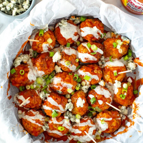 Buffalo chicken meatballs