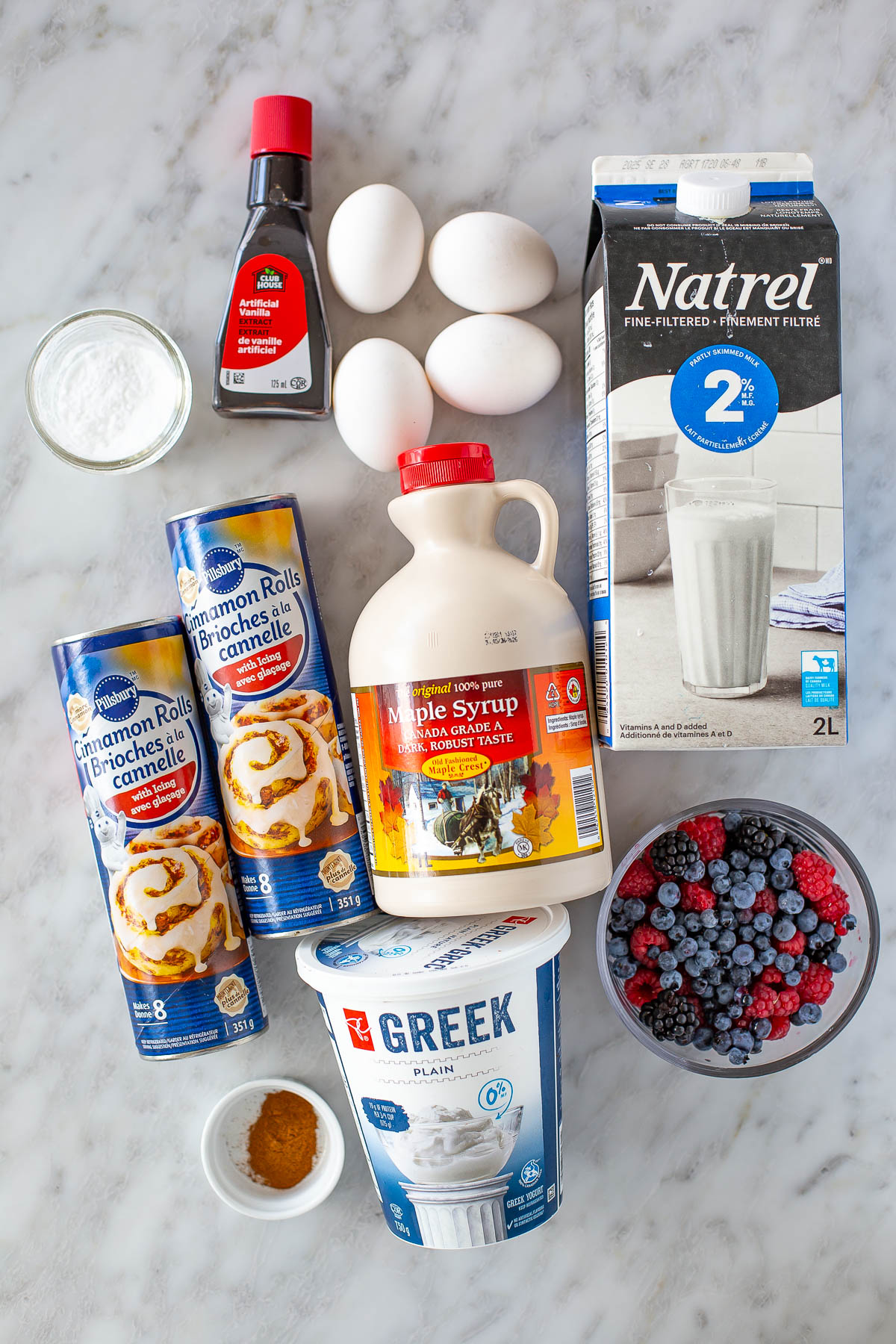 Cinnamon roll casserole ingredients