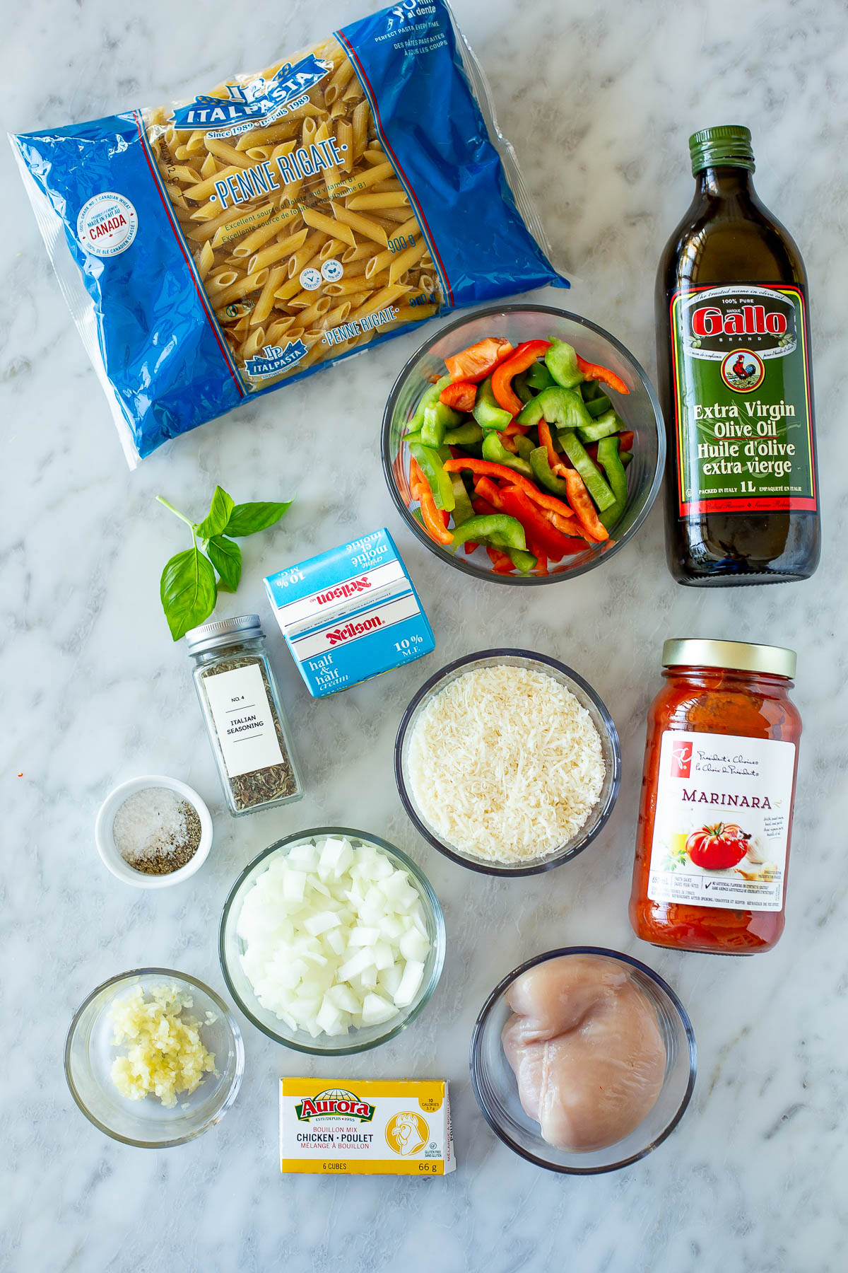 Crockpot chicken pasta ingredients