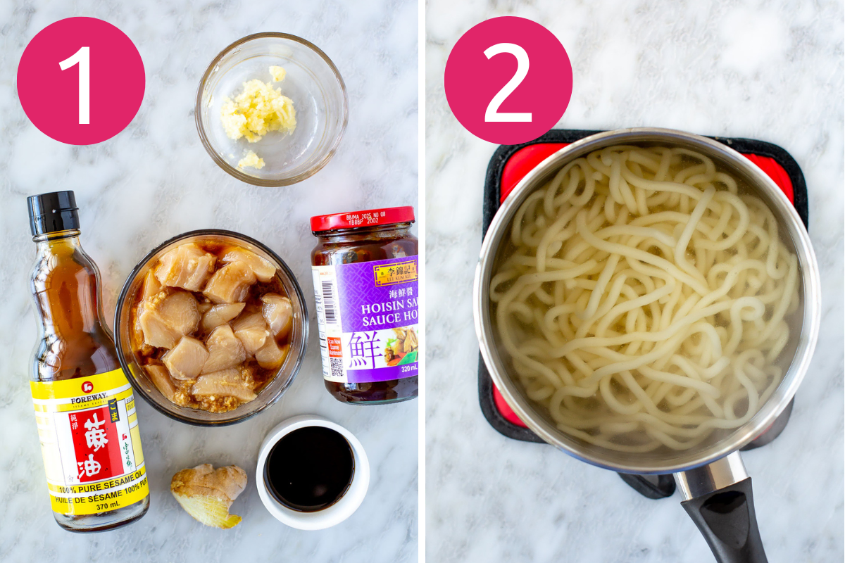 Hibachi noodles step 1 & 2