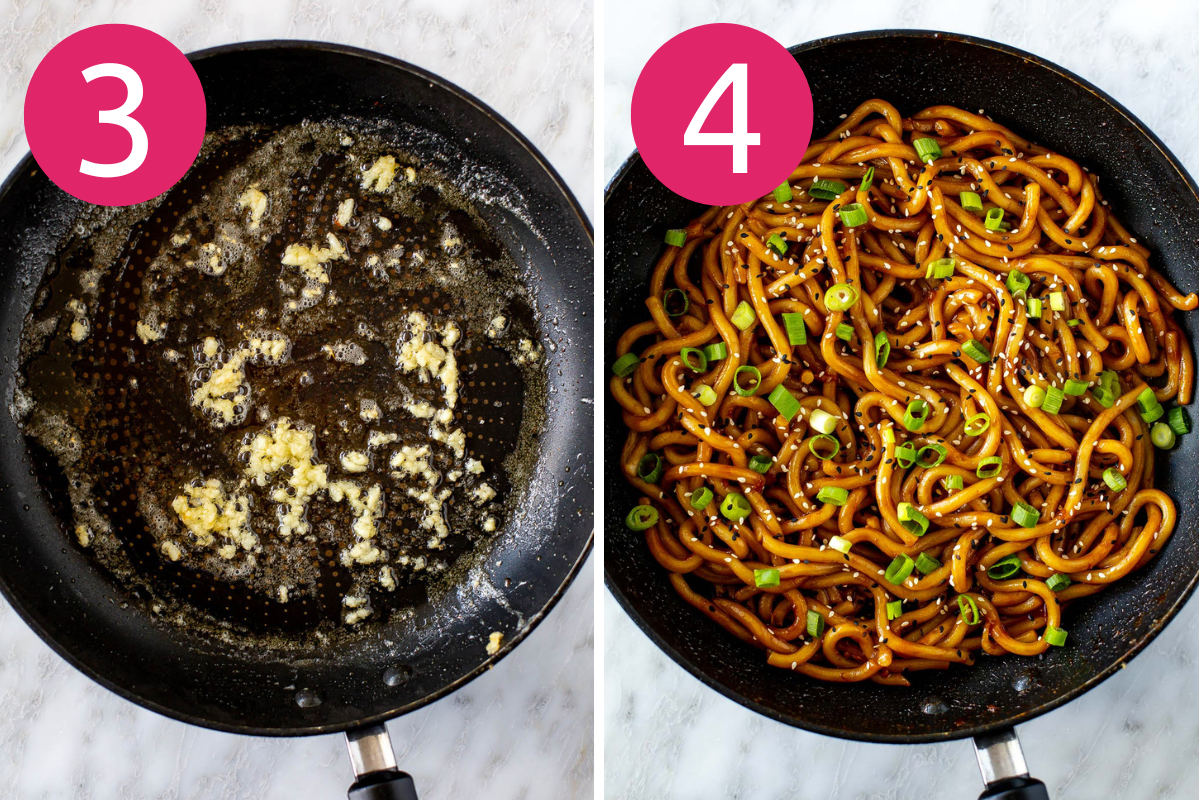 Hibachi noodles step 3 & 4