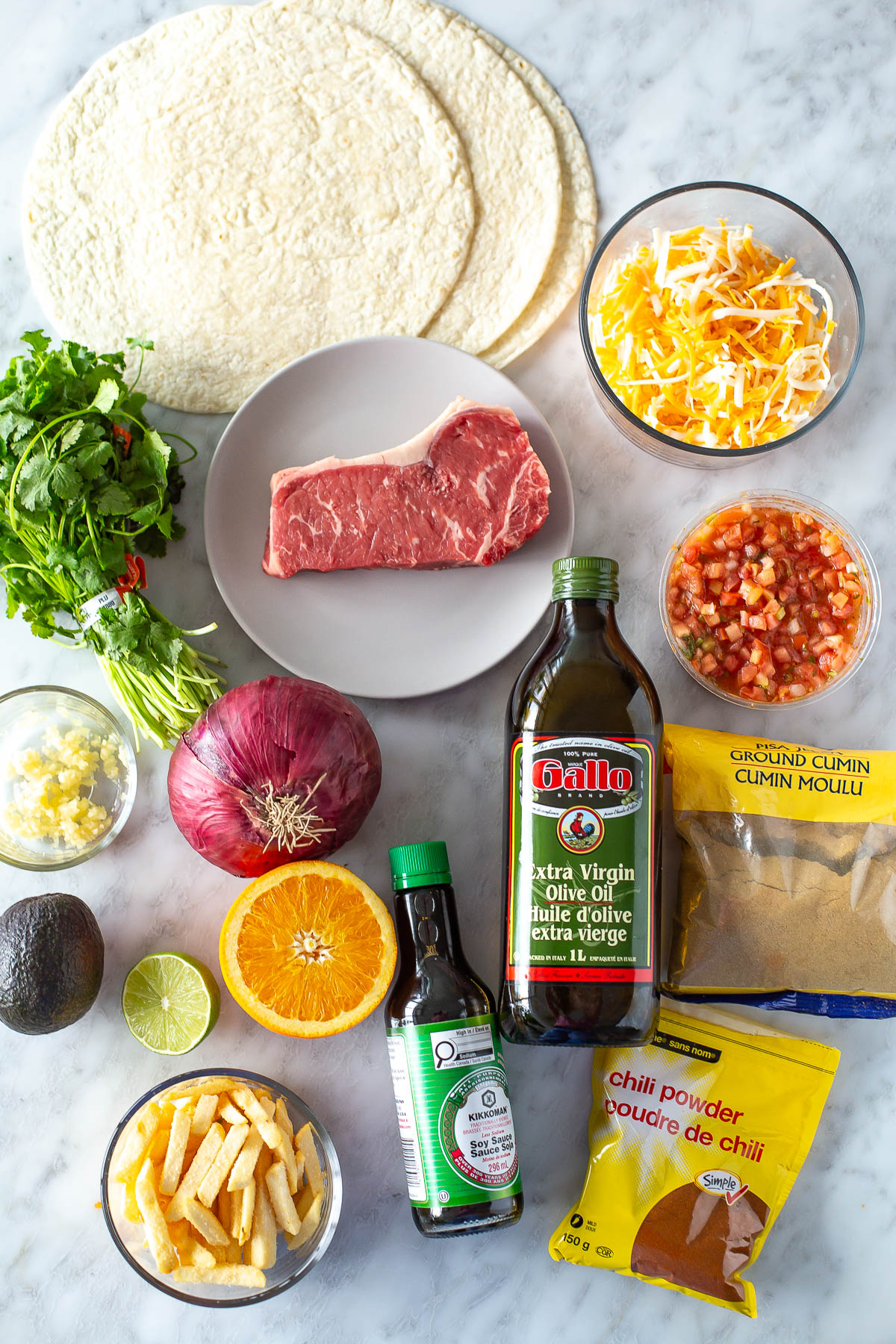 California burrito ingredients