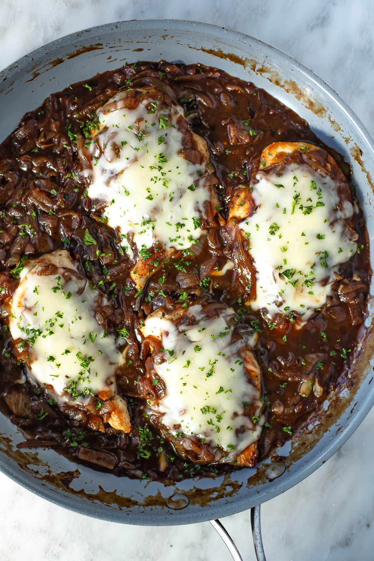 French onion chicken skillet