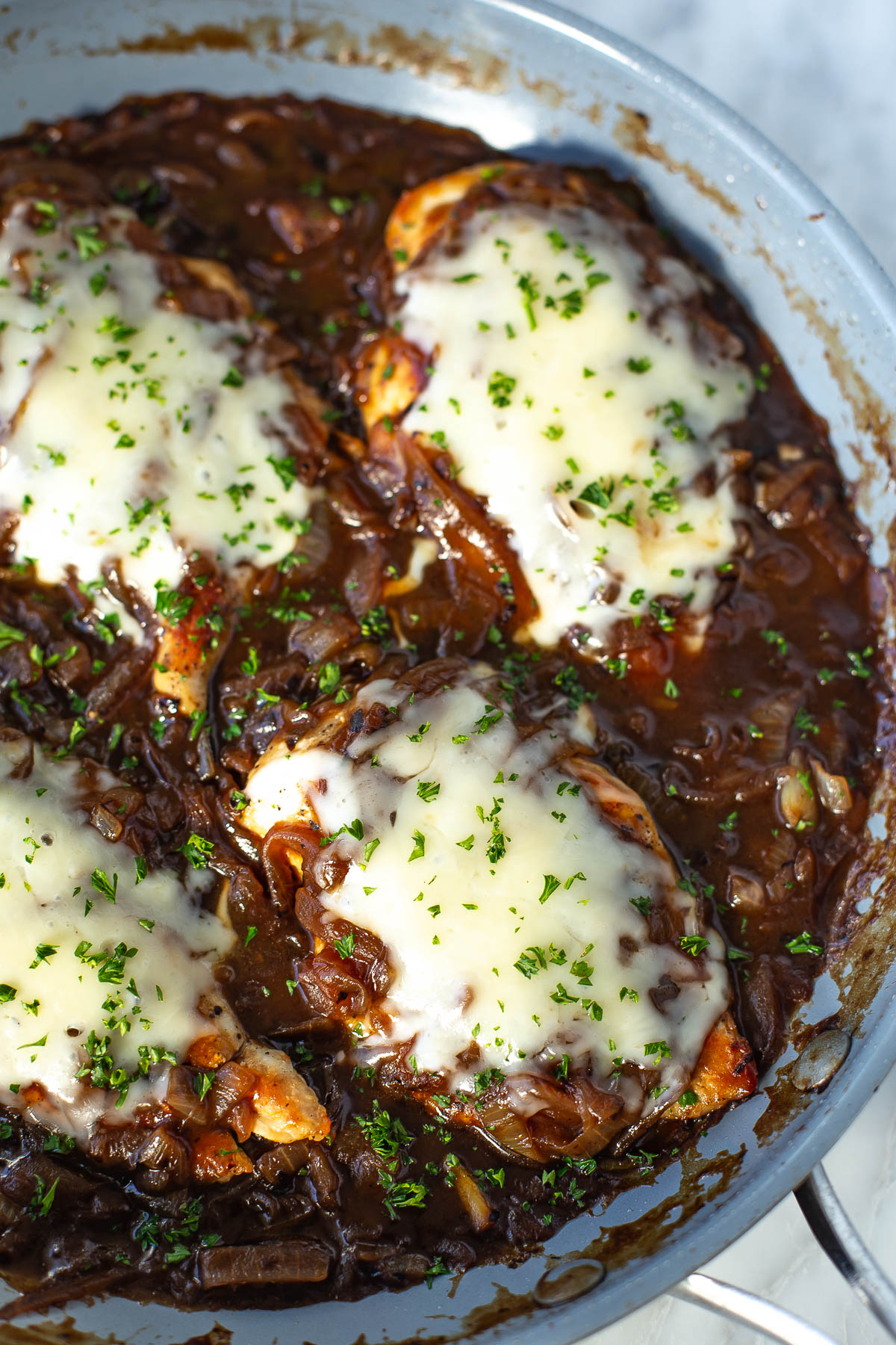 French onion chicken skillet