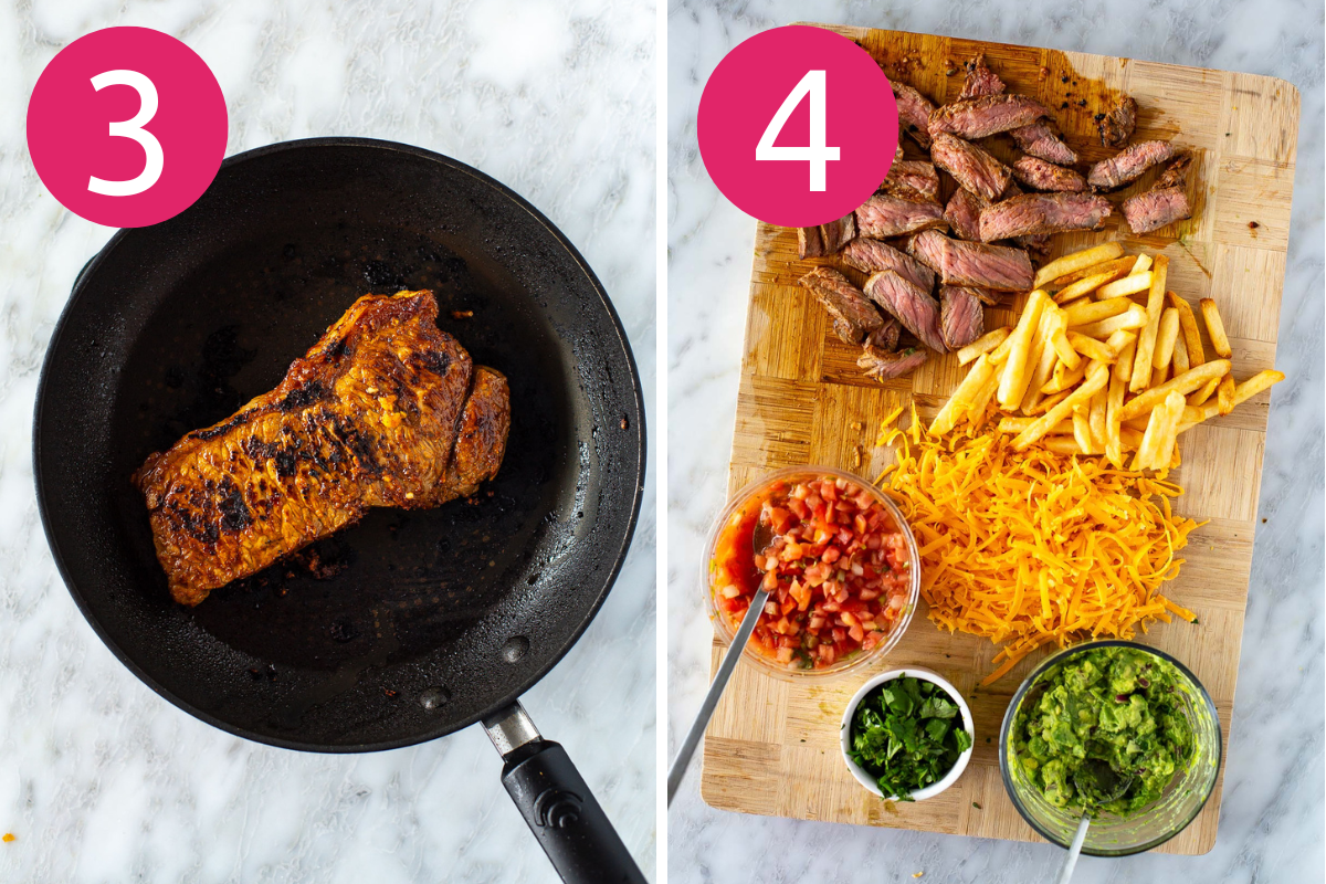 California burrito collage steps 3 & 4