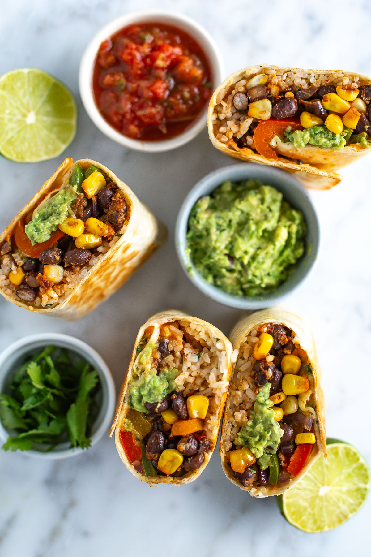 Vegetarian burritos