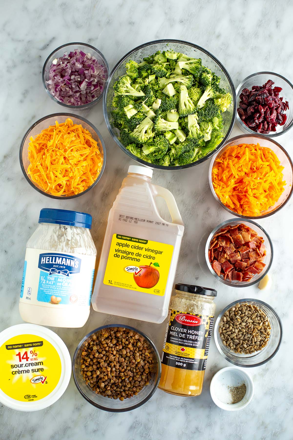 Broccoli salad ingredients