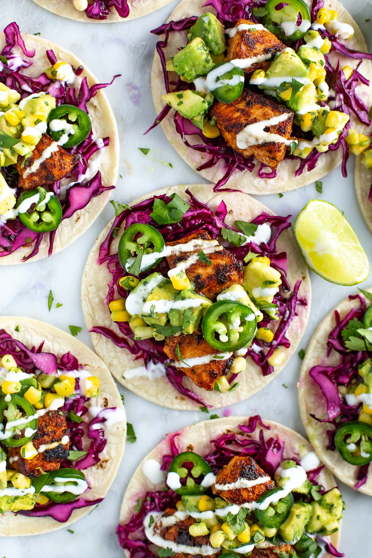 Salmon tacos