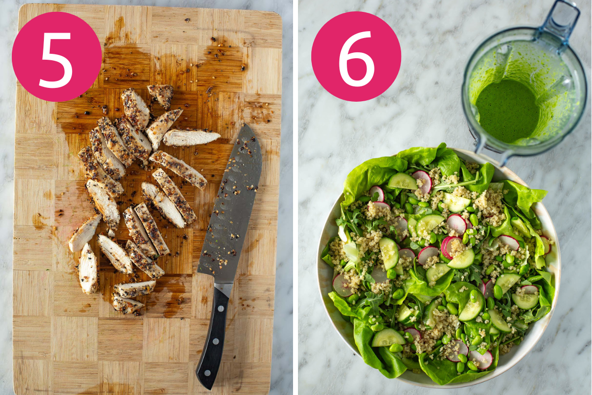 Green goddess salad steps 5 & 6
