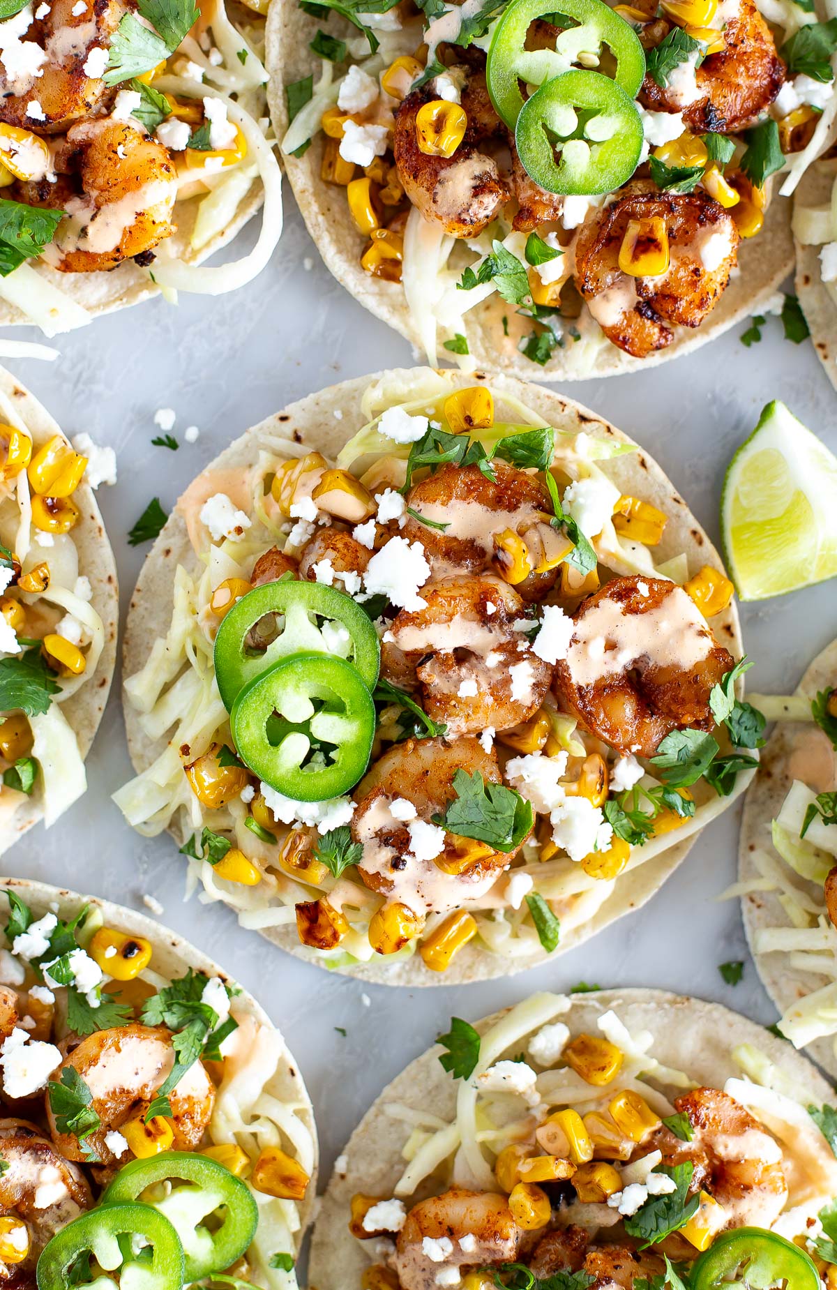 Blackened shrimp tacos