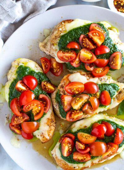 Grilled chicken margherita