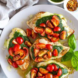 Grilled chicken margherita
