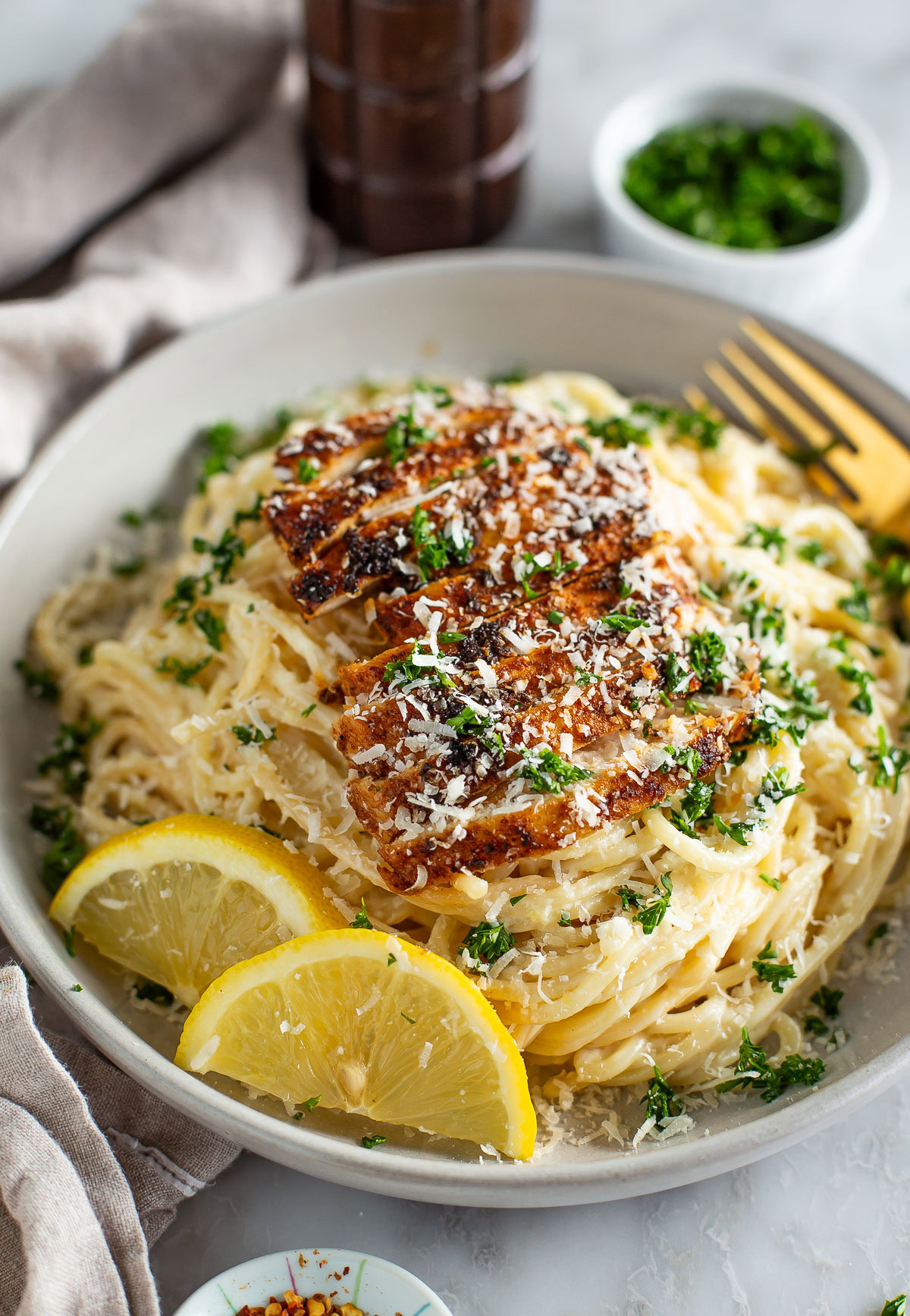 Creamy lemon chicken pasta