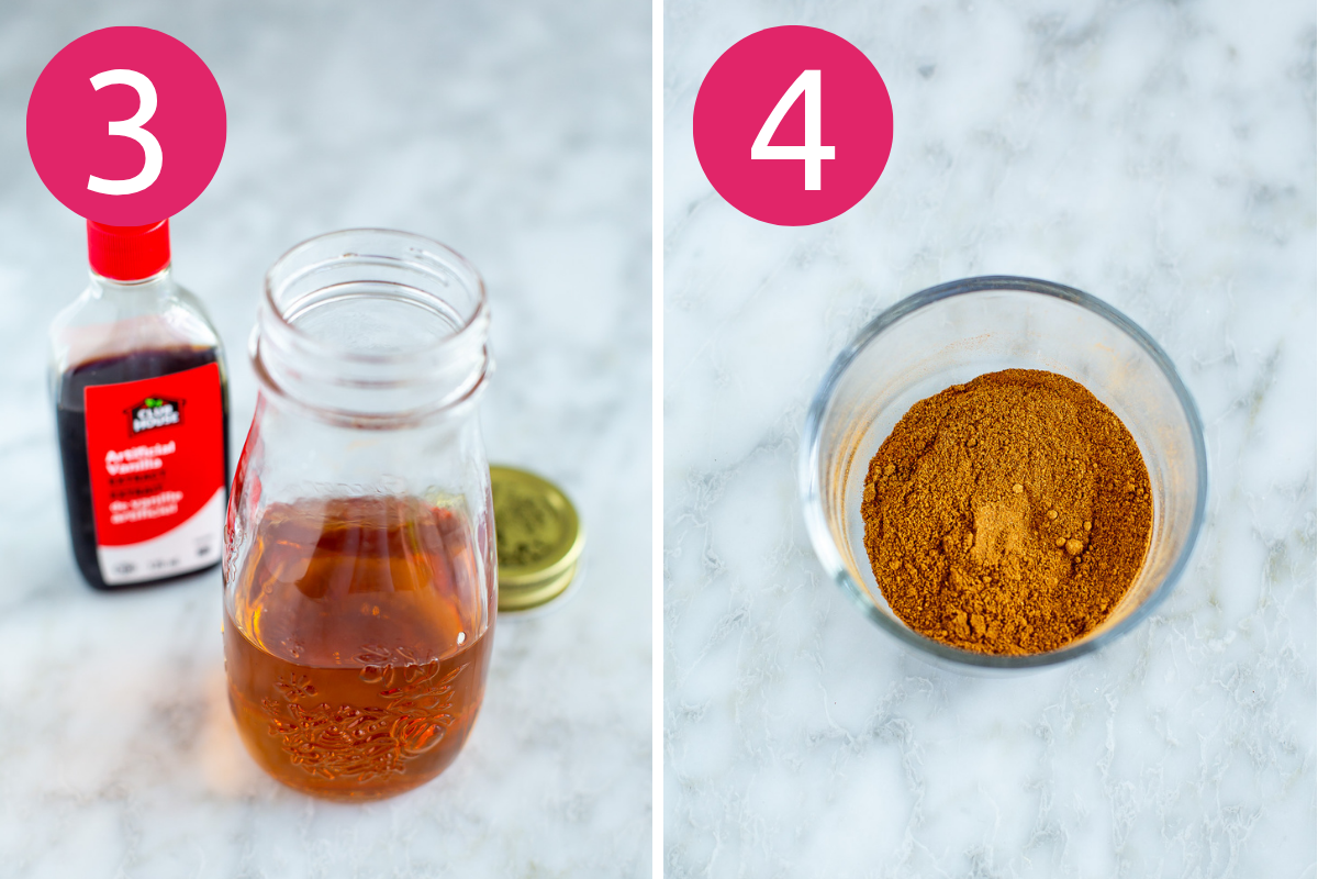Pumpkin cream cold brew collage of steps 3 & 4