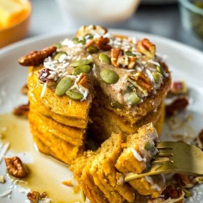 5-Ingredient Pumpkin Protein Pancakes