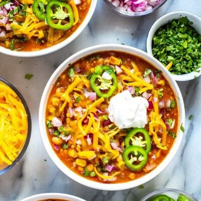 Healthy, Flavourful Slow Cooker Turkey Chili