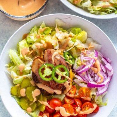 Low Carb Burger in a Bowl