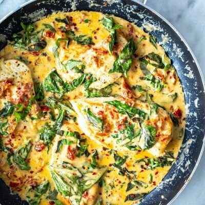 Creamy Basil Chicken Skillet