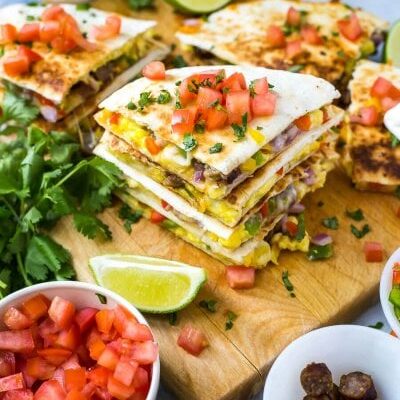Freezer-Friendly Tex Mex Breakfast Quesadillas