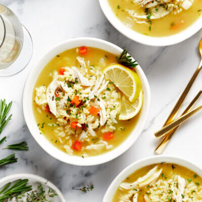Lemon Chicken Orzo Soup