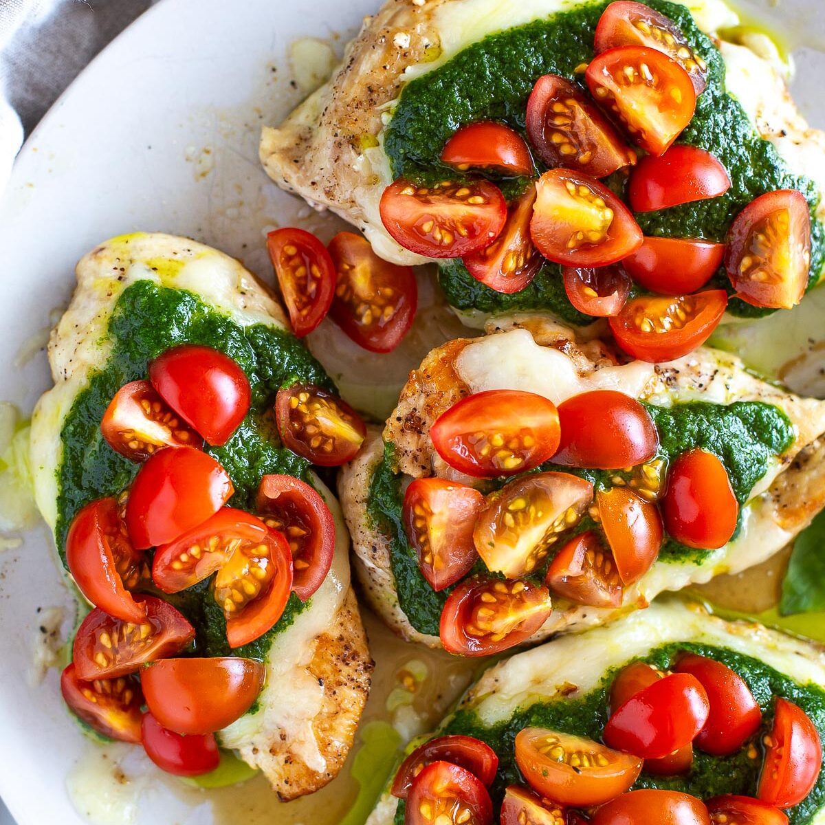Grilled chicken margherita