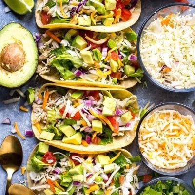 Instant Pot Cilantro Lime Pulled Chicken Tacos