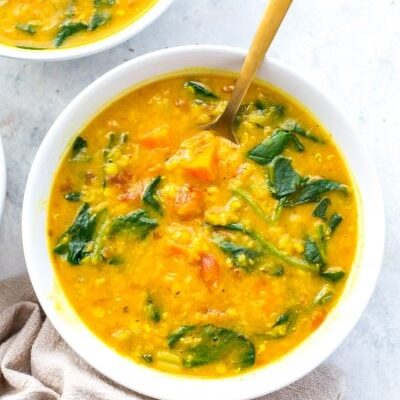 Instant Pot Golden Turmeric Lentil Soup
