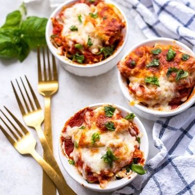 Super Easy Mini Vegetable Lasagna Cups