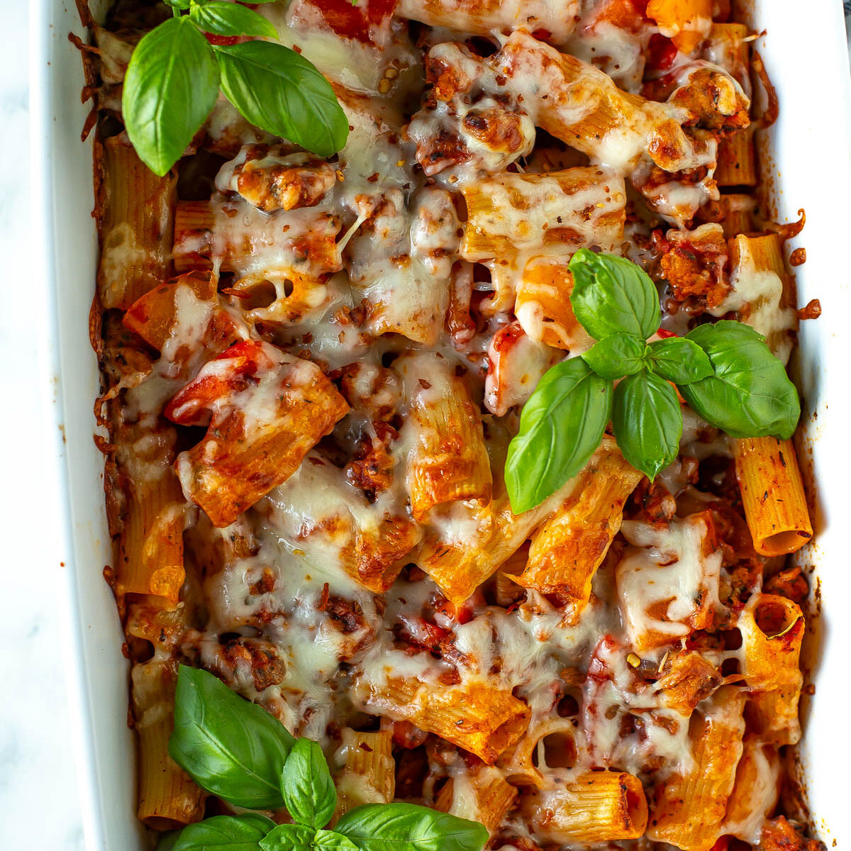 Sausage pasta bake